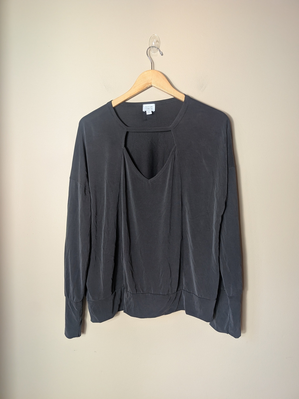 Peyton Jensen Women's Long Sleeve Top XL Black